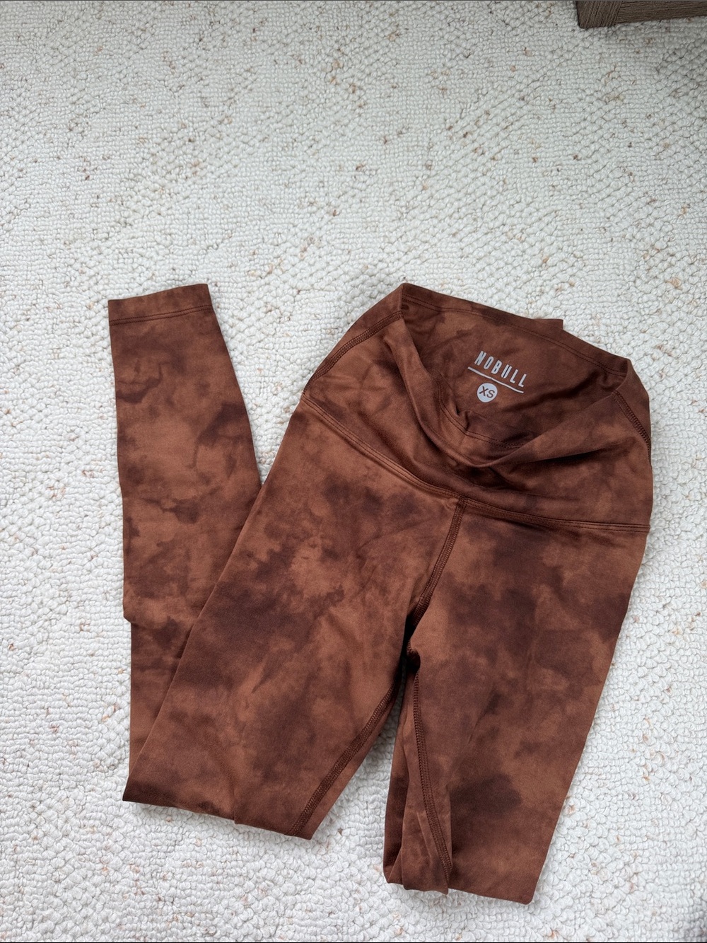 NOBULL Brown Tie-Dye Kids Leggings